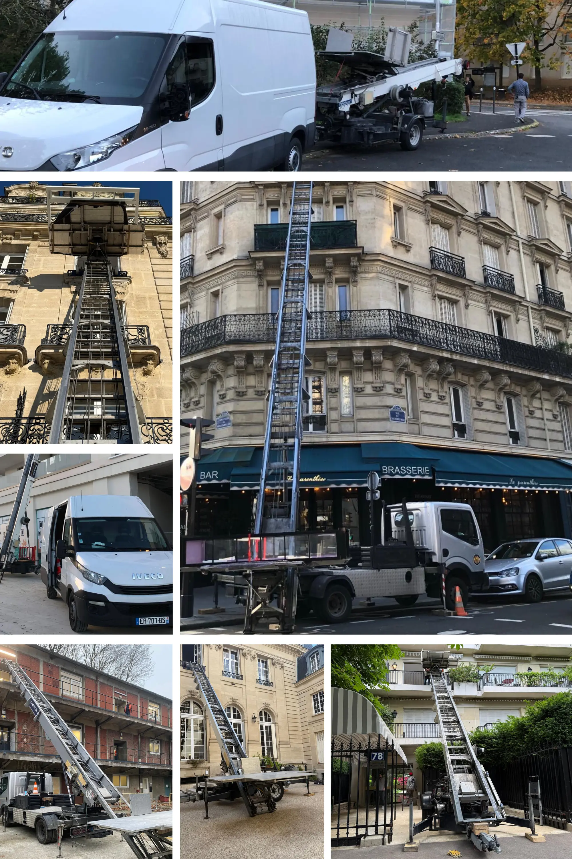 Réalisations de missions de monte-charge en IDF